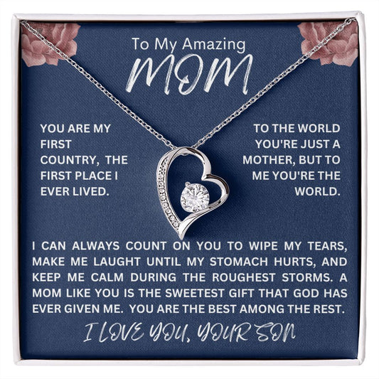 To My Amazing Mom | Forever Love Necklace | Your Son
